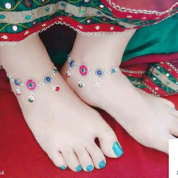 Oxidized Colorful Anklets for women - 5.0