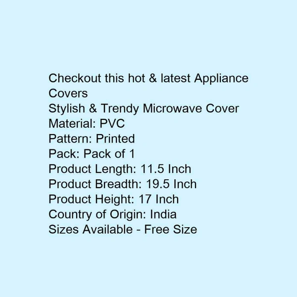 Stylish & Trendy Microwave CoverMaterial - 5.0