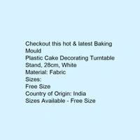 Plastic Cake Decorating Turntable Stand, 28cm, White - 5.0