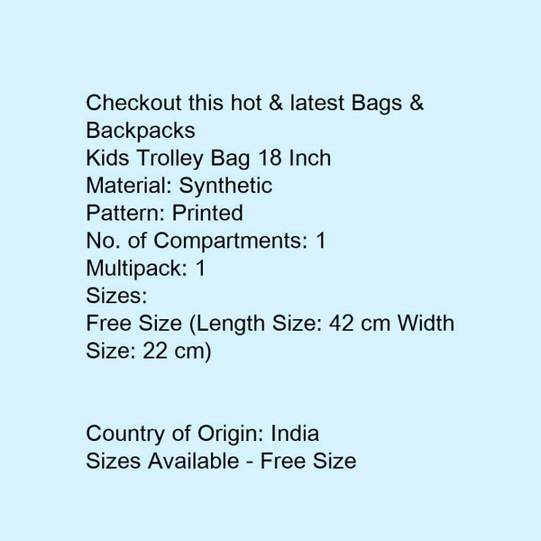 Kids Trolley Bag 18 Inch - 5.0