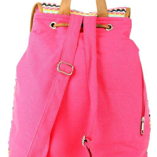 ASTRID MULTI COTTON DHURRY GIRLS BACKPACK MEDIUM SIZE - 5.0