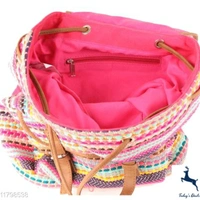 ASTRID MULTI COTTON DHURRY GIRLS BACKPACK MEDIUM SIZE - 5.0