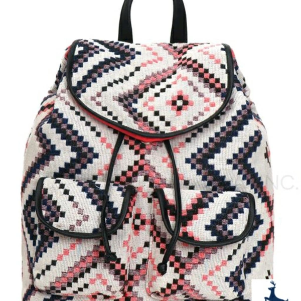 ASTRID MULTI COTTON DHURRY GIRLS BACKPACK MEDIUM SIZE - 5.0