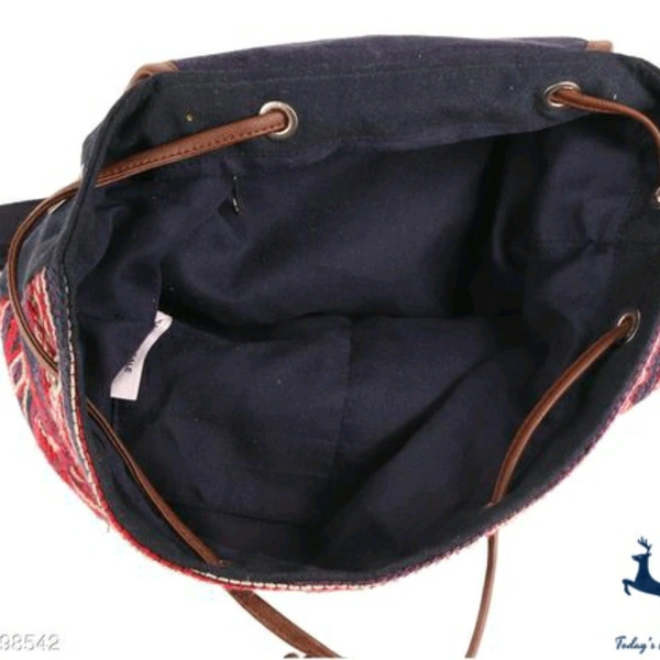 ASTRID MULTI COTTON DHURRY GIRLS BACKPACK MEDIUM SIZE - 5.0