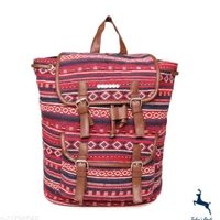 ASTRID MULTI COTTON DHURRY GIRLS BACKPACK MEDIUM SIZE - 5.0