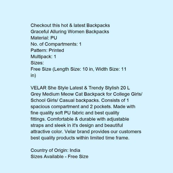 Graceful Alluring Women Backpacks - 5.0