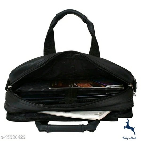 Hotshot Artificial Leather 15.6 inch Laptop Messenger office/business travel Bag for Men and Women - 5.0