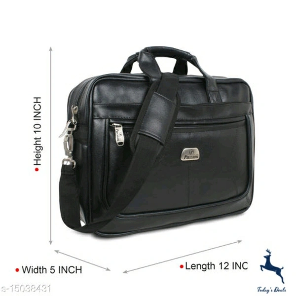 Hotshot Artificial Leather 15.6 inch Laptop Messenger office/business travel Bag for Men and Women - 5.0