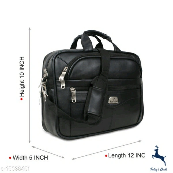 Hotshot Artificial Leather 15.6 inch Laptop Messenger office/business travel Bag for Men and Women - 5.0