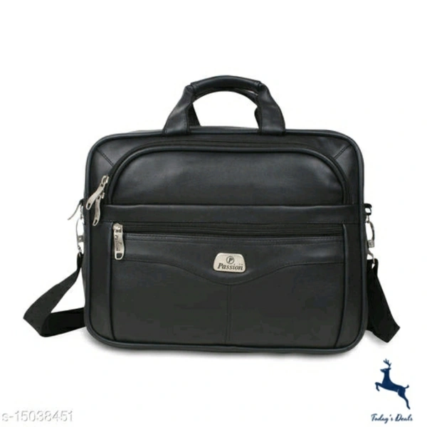 Hotshot Artificial Leather 15.6 inch Laptop Messenger office/business travel Bag for Men and Women - 5.0