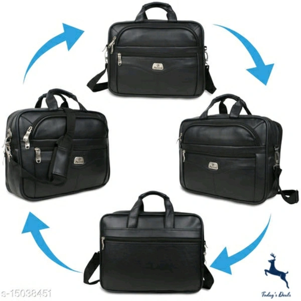 Hotshot Artificial Leather 15.6 inch Laptop Messenger office/business travel Bag for Men and Women - 5.0