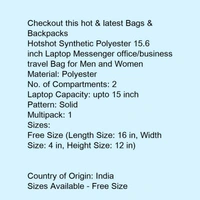 Hotshot Artificial Leather 15.6 inch Laptop Messenger office/business travel Bag for Men and Women - 5.0