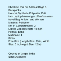 Hotshot Artificial Leather 15.6 inch Laptop Messenger office/business travel Bag for Men and Women - 5.0
