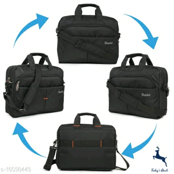 Hotshot Artificial Leather 15.6 inch Laptop Messenger office/business travel Bag for Men and Women - 5.0