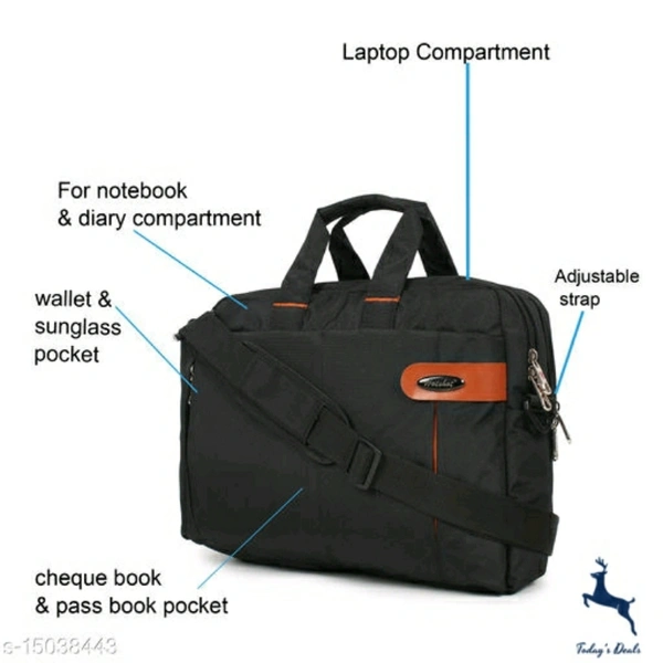 Hotshot Artificial Leather 15.6 inch Laptop Messenger office/business travel Bag for Men and Women - 5.0