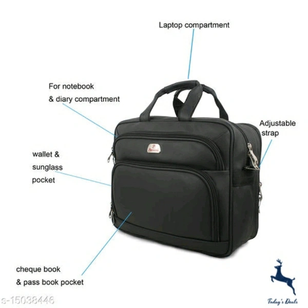 Hotshot Artificial Leather 15.6 inch Laptop Messenger office/business travel Bag for Men and Women - 5.0