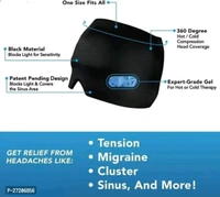  Migraine Relief Cap, Cold Therapy Headache Relief Hat/Ice Head Wrap/Ice Pack Mask, Cold Compress Headache Relief Cap for Tension, Sinus  Stress Black* * *COD Available*This product is non-returnable⚡⚡ Hurry, 5 units available onlyHi, check out this product available at best price for you.💰💰 If you want to buy this product, message me