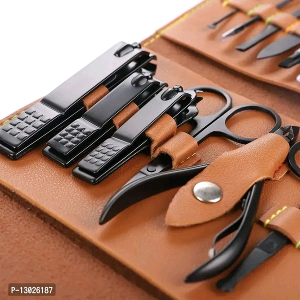 Lenon 16-IN-1 Professional Stainless Steel Manicure Pedicure Kit for Home & Travel - Dorado