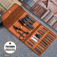 Lenon 16-IN-1 Professional Stainless Steel Manicure Pedicure Kit for Home & Travel - Dorado