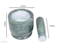 eGharonda, Green Marble Imam Dasta / Spice GrinderName: eGharonda, Green Marble Imam Dasta / Spice GrinderMaterial: MarbleProduct Breadth: 15 CmProduct Height: 10 CmProduct Length: 5.5 CmNet Quantity (N): Pack Of 1Country of Origin: India