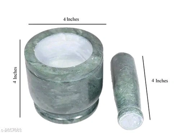 eGharonda, Green Marble Imam Dasta / Spice GrinderName: eGharonda, Green Marble Imam Dasta / Spice GrinderMaterial: MarbleProduct Breadth: 15 CmProduct Height: 10 CmProduct Length: 5.5 CmNet Quantity (N): Pack Of 1Country of Origin: India