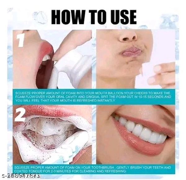 Teeth Whitening Foam Toothpaste Makes You Reveal Perfect & White Teeth, Natural Whitening Foam Toothpaste Mousse with Fluoride Deeply Clean Gums Remove Stains-60mlName: Teeth Whitening Foam Toothpaste Makes You Reveal Perfect & White Teeth, Natural Whitening Foam Toothpaste Mousse with Fluoride Deeply Clean Gums Remove Stains-60mlProduct Name: Teeth Whitening Foam Toothpaste 