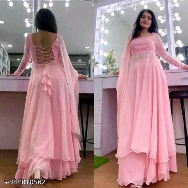 Sharara Georgette clothe wine Name: Sharara Georgette clothe wine Fabric: GeorgetteSleeve Length: Long SleevesPattern: SolidCombo of: SingleSizes:XS, S, M, L, XL, XXLCountry of Origin: India - M