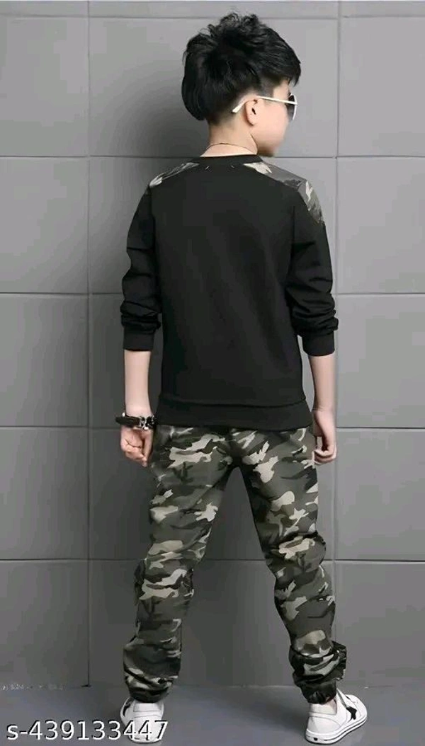 Modern Stylish Boys clothing SetsName: Modern Stylish Boys clothing SetsTop Fabric: CottonBottom Fabric: CottonSleeve Length: Long SleevesTop Pattern: PrintedBottom Pattern: PrintedNet Quantity (N): SingleAdd-Ons: No Add  - 5-6years