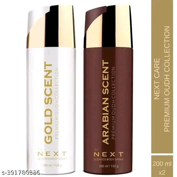 PREMIUM GOLD & ARABIAN SCENT OUDH DEODORANT COMBO | Set of 2 Deodorants | Perfume for Men and Women | Long Lasting Fragrance | Unisex Premium Scent | Deo ComboName: PREMIUM GOLD & ARABIAN SCENT OUDH DEODORANT COMBO | Set of 2 Deodorants | Perfume for Men and Women | Long Lasting Fragrance | Unisex Premium Scent | Deo ComboProduct Name: NEXT CARE PREMIUM GOLD & ARABIAN SCENT OUDH DE