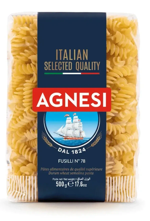 Agnesi Pasta Fusilli N.78, 500g - 500g