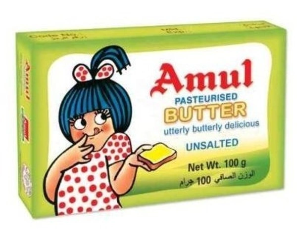 Amul Butter Unsalted Carton, 100g - 100g