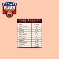 Daawat Super Basmati Rice Super Value Pack 25% Extra Pouch, 1.25 kg - 1.25 kg