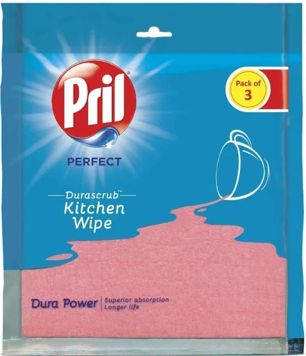 Pril Dura Scrub Kitchen Wipes, 3 pcs - 3 pcs
