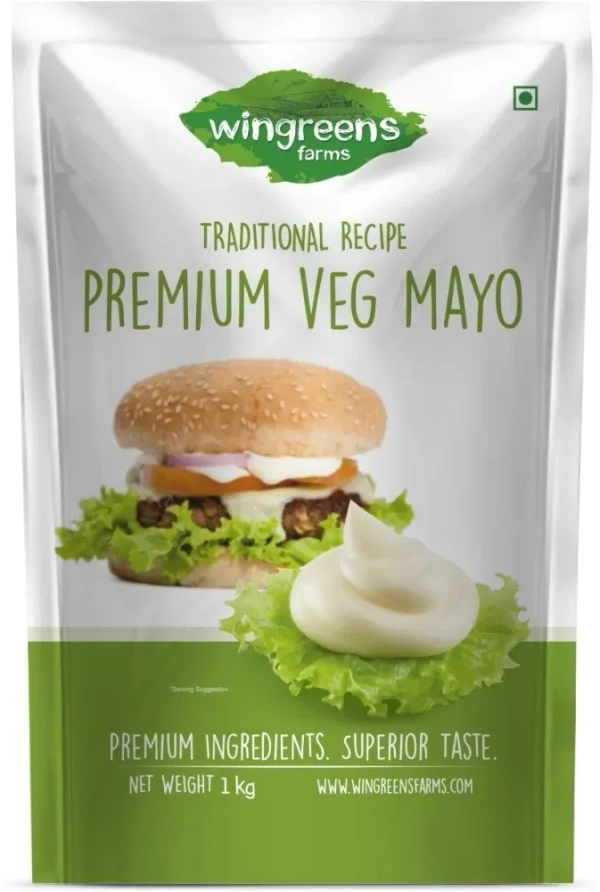 Wingreens Premium Mayonnaise (Veg), 1 kg - 1 kg
