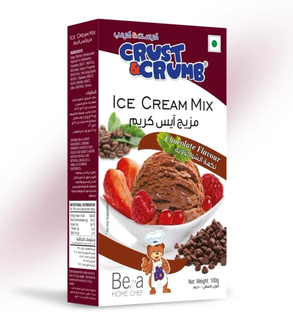 Crust & Crumb Ice Cream Mix Chocolate Flavour, 100g - 100g