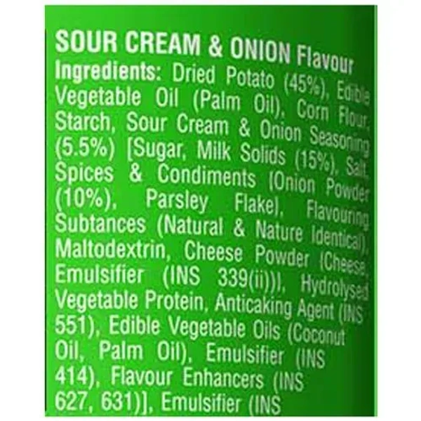Pringles Potato Crips Price Sour Cream and Onion Flavour, 147g - 147g