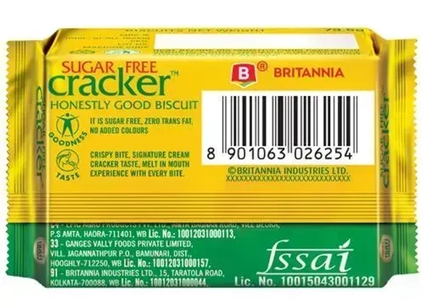 Britannia Biscuits Nutri Choice Sugar Free Cracker, 100g - 67g
