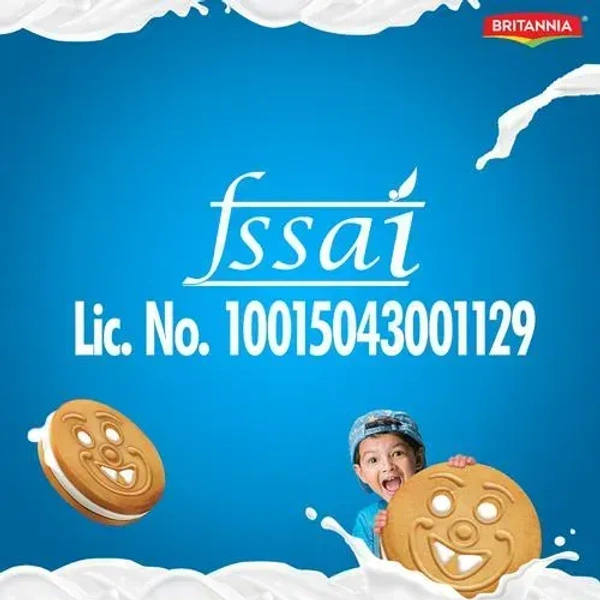 Britannia Biscuits Milk Bikis Milk Cream Biscuit, 120g - 100g