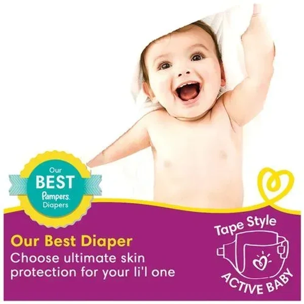 Pampers Active Baby Extra Large Size Diapers  (56 Nos)