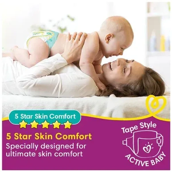 Pampers Active Baby Medium( 6-11 Kg), 62 Diapers