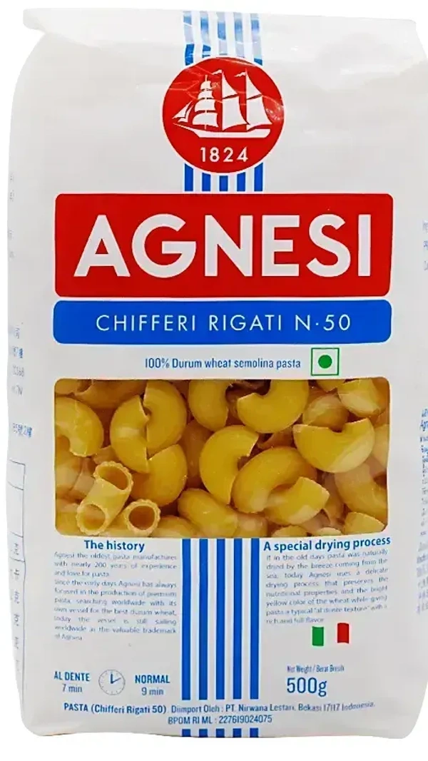 Agnesi Chifferi Rigati N.50, 500g - 500g