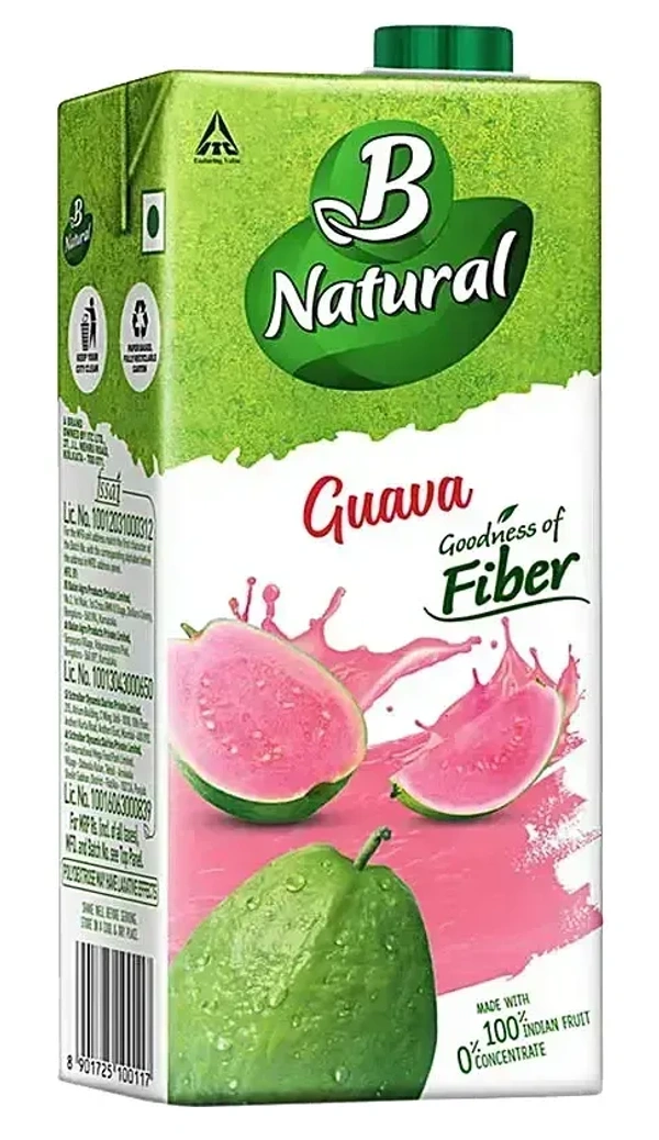 B Natural Guava With Delicious Pink Guavas 1 L - 1 L