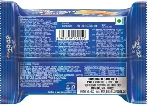 Parle 2020 Butter Cookies, 80g - 80g