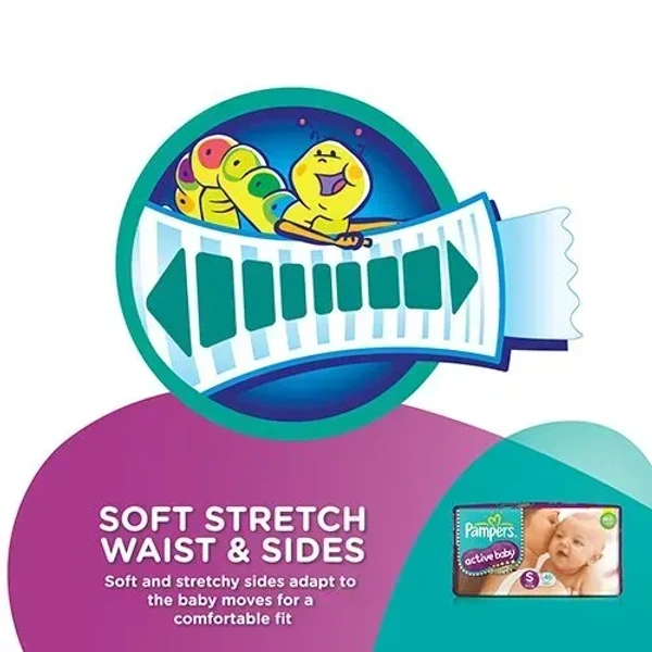 Pampers Active Baby 5 Star Skin Comfort Small 3-8 Kg (46 Pants)