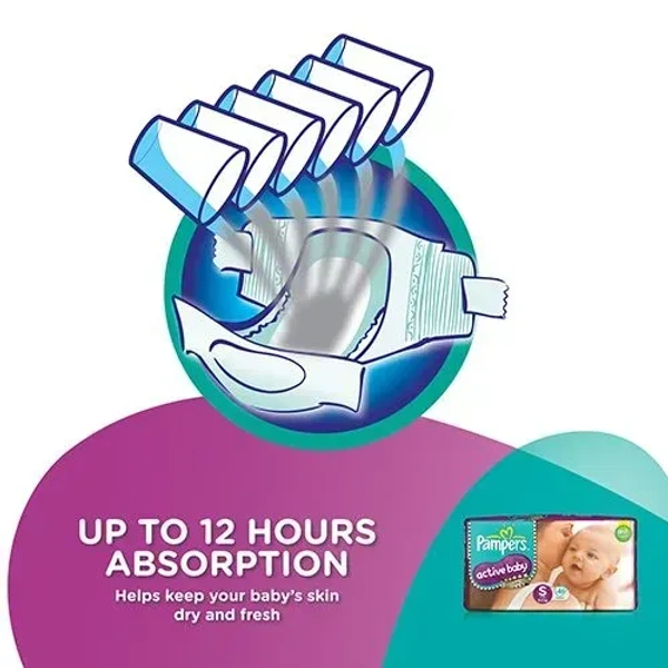 Pampers Active Baby 5 Star Skin Comfort Small 3-8 Kg (46 Pants)
