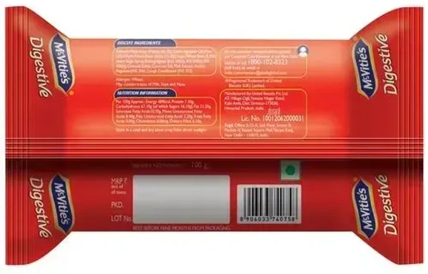 Mcvities Digestive Pouch, 100g - 100g