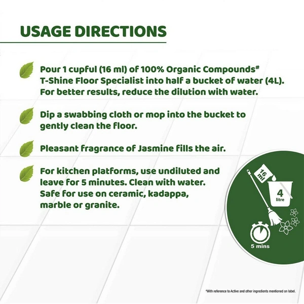 T-Shine Disinfectant Floor Specialist Jasmine, 500ml - 500ml