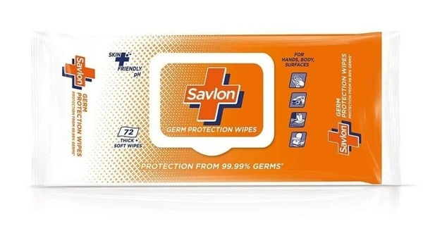 Savlon Wipes Germ Protection, 72 pcs - 72 pcs