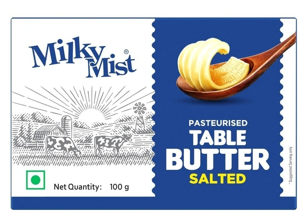 Milky Mist Pasteurised Butter Salted, 100g - 100g