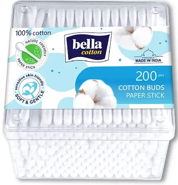 Bella Cotton Buds 200 Nos Box, 1 pcs - 1 pcs